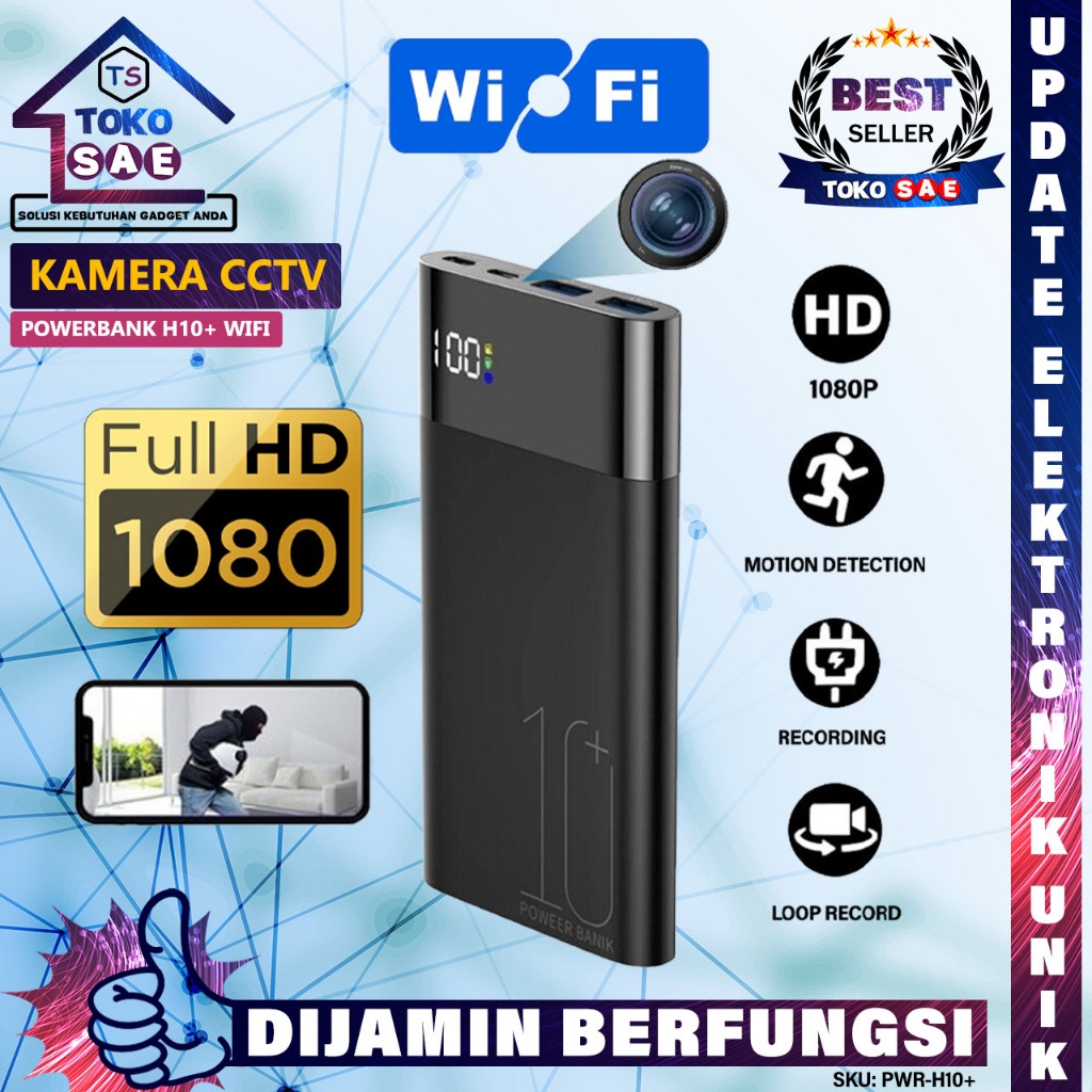 Power Bank H11 10000MAH Hidden Spy Cam Full HD 1080P 4K Camera Security Wifi Camera Night Vision Kam