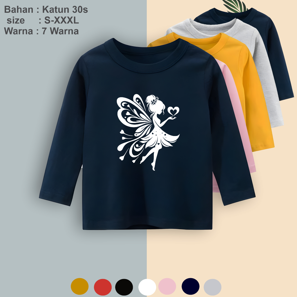Baju Kaos Anak Perempuan Motif Peri Atasan Anak Perempuan Lucu Kaos Distro Anak Baju Anak Perempuan 
