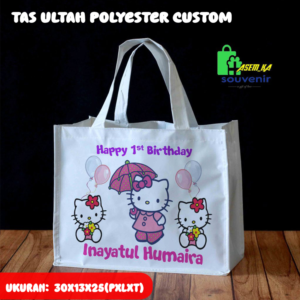 

Belvina Bag Tas Souvenir Ultah Wedding Manten Custom NamaUK 30x13x25 (PXLXT)