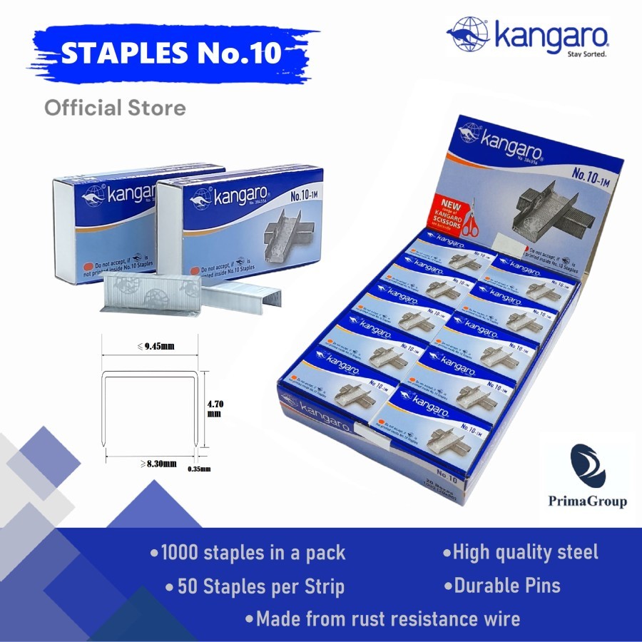 

Isi Staples Kangaro No.10-1M