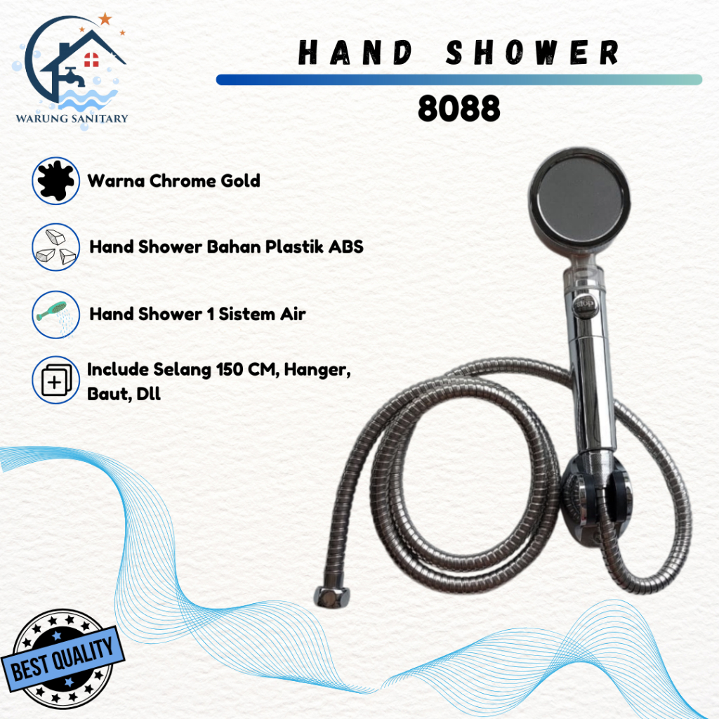HAND SHOWER TURBO FAN / KEPALA SHOWER KIPAS BALING KAMAR MANDI BERTEKANAN TINGGI