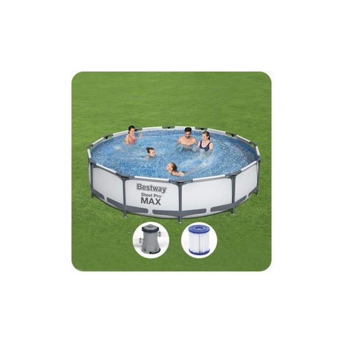 Bestway 56416 Kolam Renang Steel Pro 366 CM + Filter kolam renang anak keluarga kolam jumbo frame po