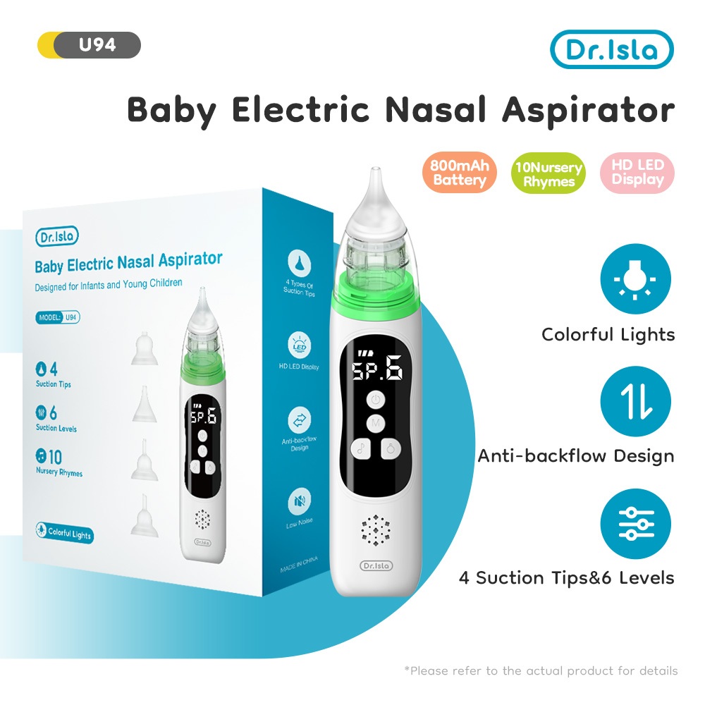 Dr.isla U94 Baby Nasal Aspirator /baby nasal aspirator elektrik/ Sedot Ingus hidung bayi / Suction l