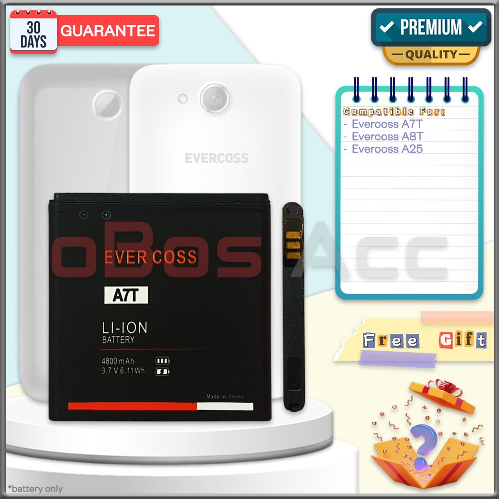 Baterai EVERCOSS A7T / A8T / A25 Cross Battery Batre Batrai HP