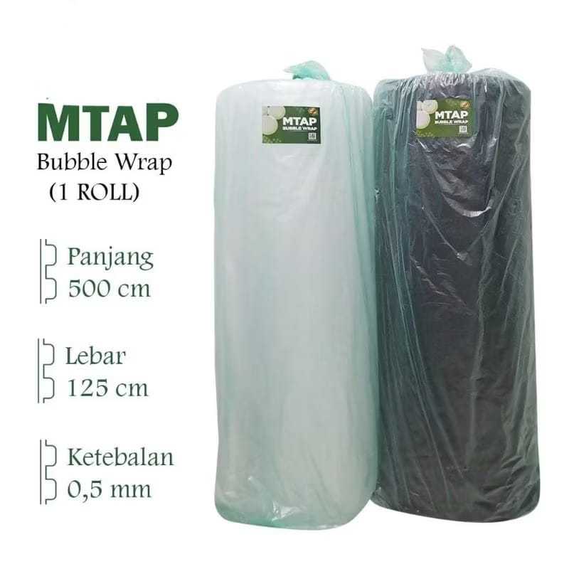 

BUBBLE WRAP MTAP 125cm x 50M 50 meter Buble Plastik HITAM / BENING 50METER ONLY VIA INSTANT 1 DRIVER HANYA BISA BAWA 1 ROLL