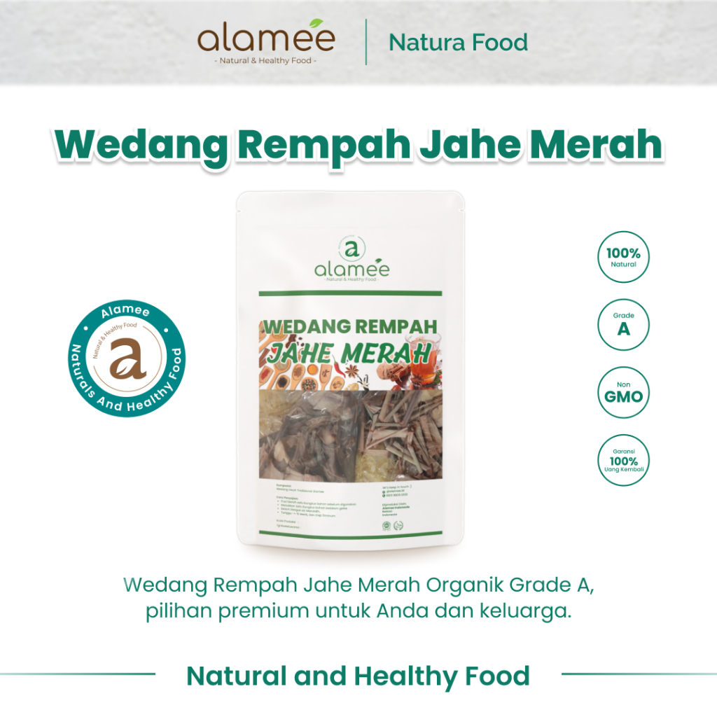 

ALAMEE Wedang Rempah Jahe Merah Komplit Tradisional Asli Rempah Minuman Herbal Alami Lengkap Organik