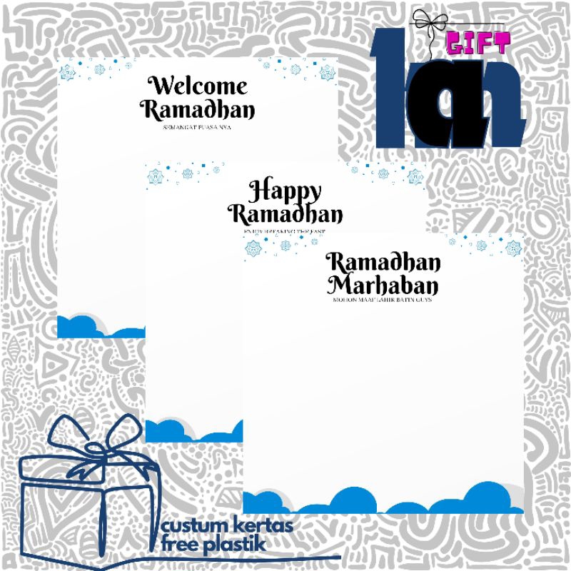 

HAN GIFT - EDISI RAMADHAN 1.2 | ALAS PACKAGING | MINI GIFT CUSTOM KERTAS FREE PLASTIK | KARTU UCAPAN