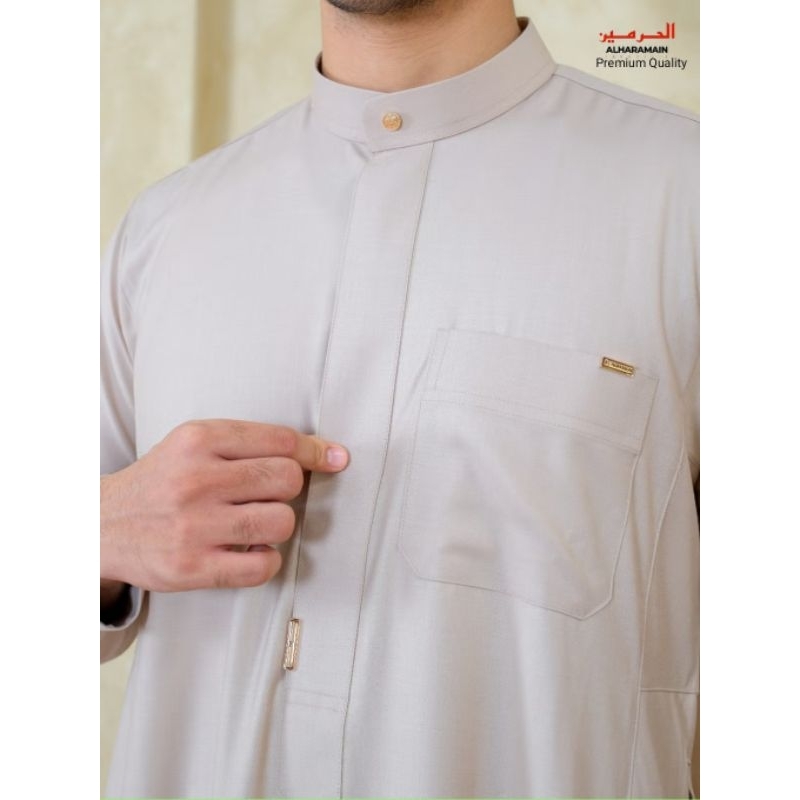 Al Haramain Jubah / Gamis Pria Premium Woll (16B) | Navy 08 | Abu Muda 09 | Coklat Gelap 06 | Abu Ga