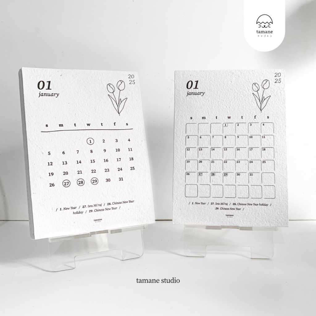 

PRE-ORDER Tamane desk kalender meja 2025