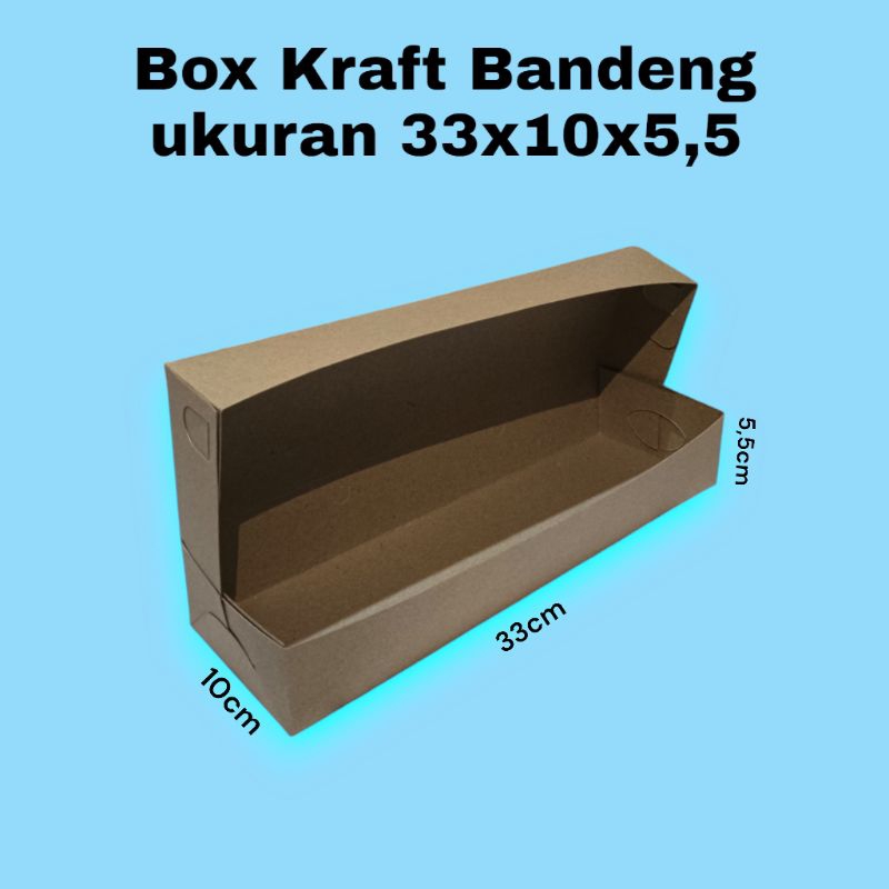 

Box Kraft Bandeng uk 33x10x5,5 (isi 100pcs).