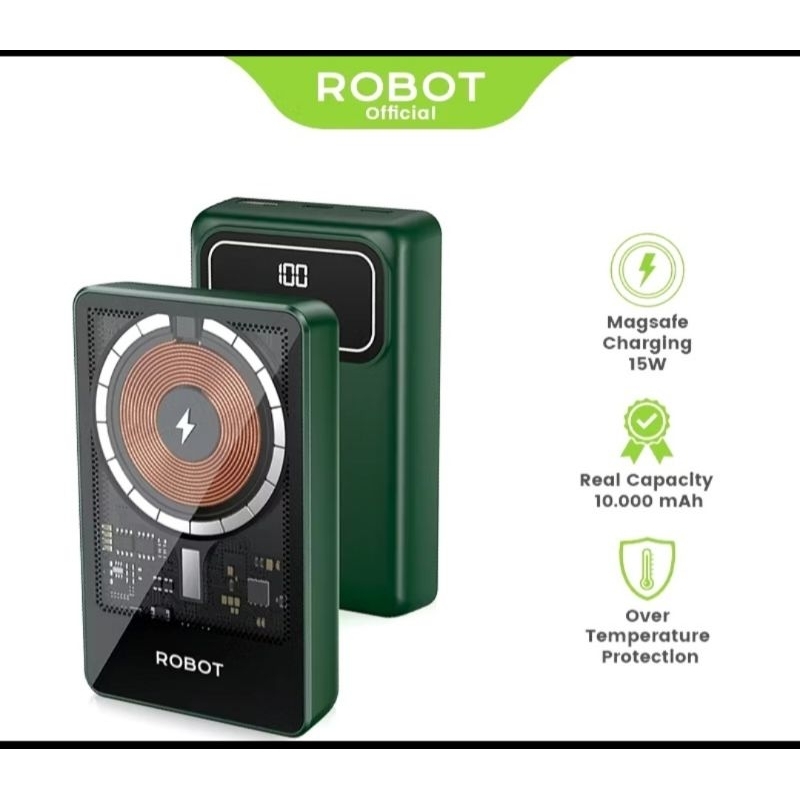 robot rt13 powerbank wireless 10000mah / powerbank robot rt 13 wireless 10000mah / powerbank 10000ma