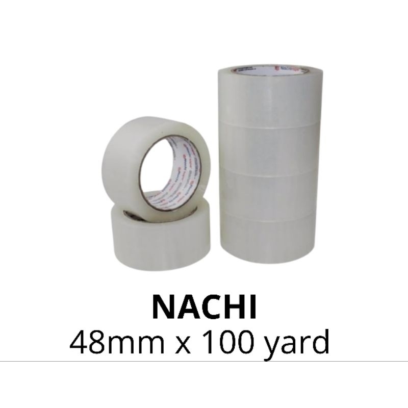 

Lakban NACHI 100 yard x 48 mm / Lakban Bening Isolasi Packing