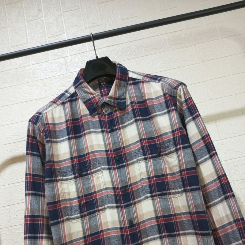 Uniql* Iwan F*ls 2 Pocket Flannel Shirt