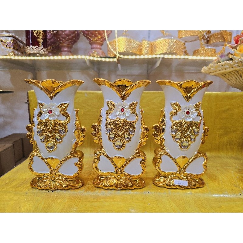 pajangan keramik hias set 3 / pajangan keramik aestetik / pajangan lemari hias / dekorasi rumah