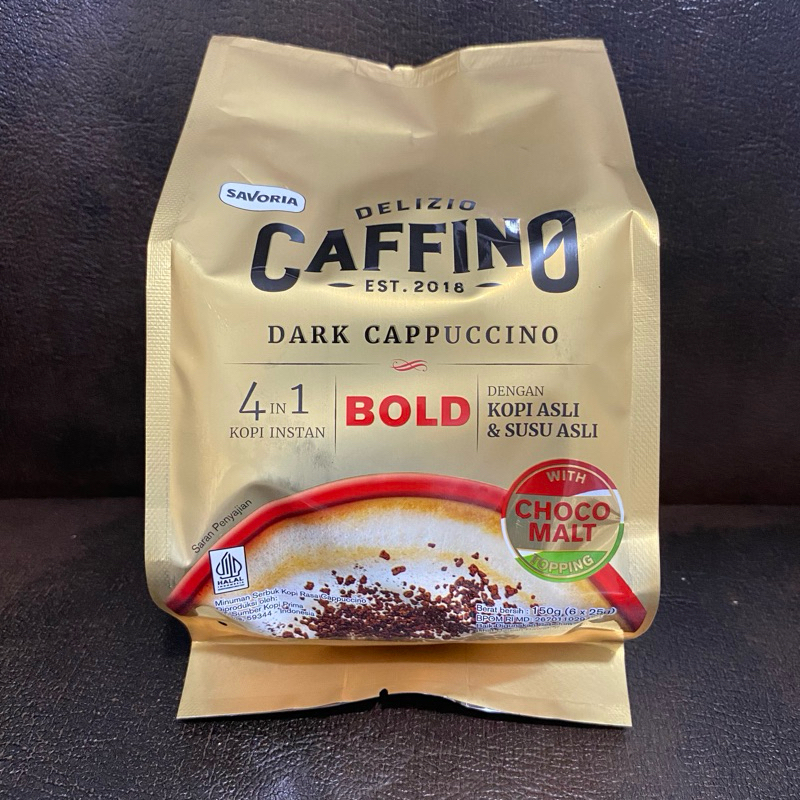 

Caffino Dark Cappucino Gusset - Bubuk Kopi Instan 6 Sachet x 25gr