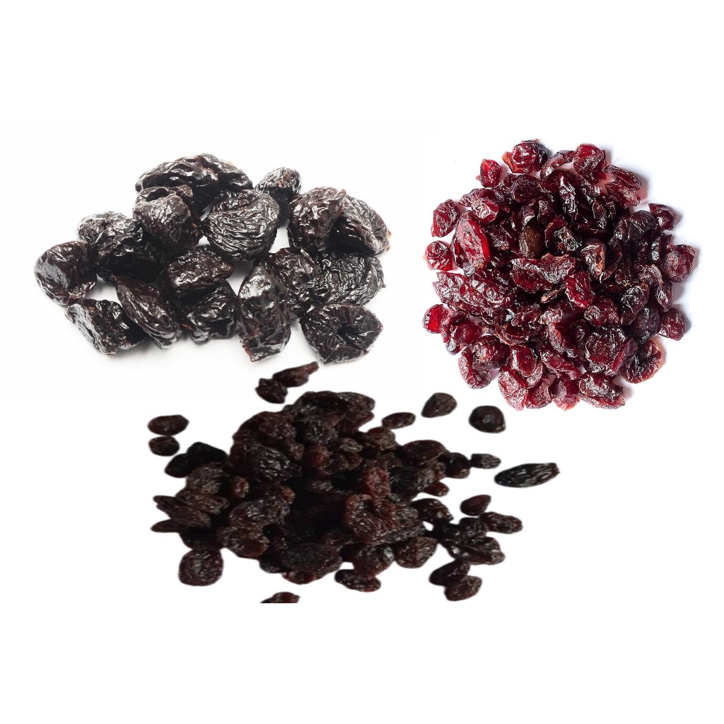 

Mix Dried Fruit : Dried Cranberry, Pitted Prunes, & Raisin