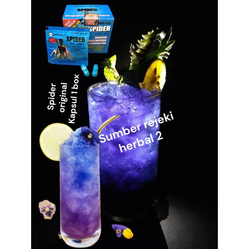 

minuman instan warna biru asli labae capsule