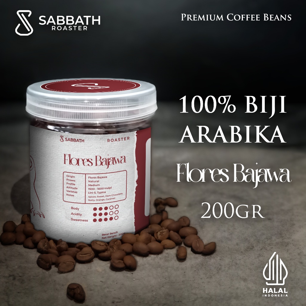 

Sabbath Roaster Biji Kopi Arabika Original Flores Bajawa 200gr