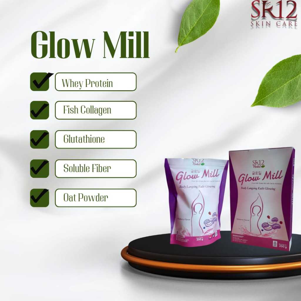 

Sr12 Skincare Herbal Glow Mill Oat Powder Susu Collagen Minuman Pelangsing Fiber Milk Shake Mix Oat & Glutation Susu Tinggi Kalsium