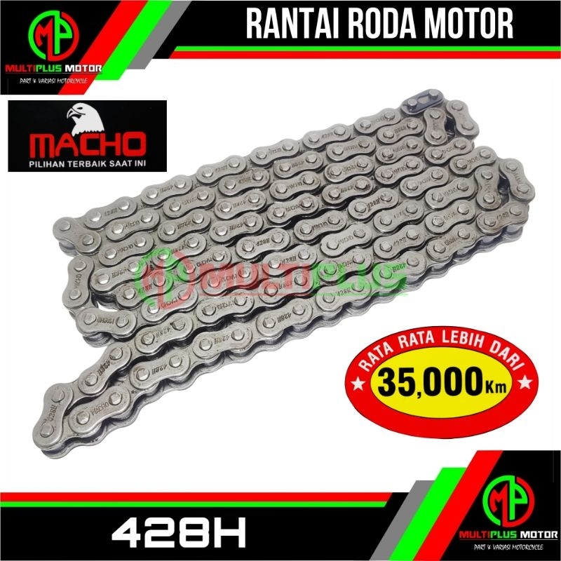 Rantai Rante roda motor 428H 428 H HEAVY DUTY JUPITER,VEGA,SMASH,SHOGUN,TIGER,GL PRO,MEGA PRO,SUPRA