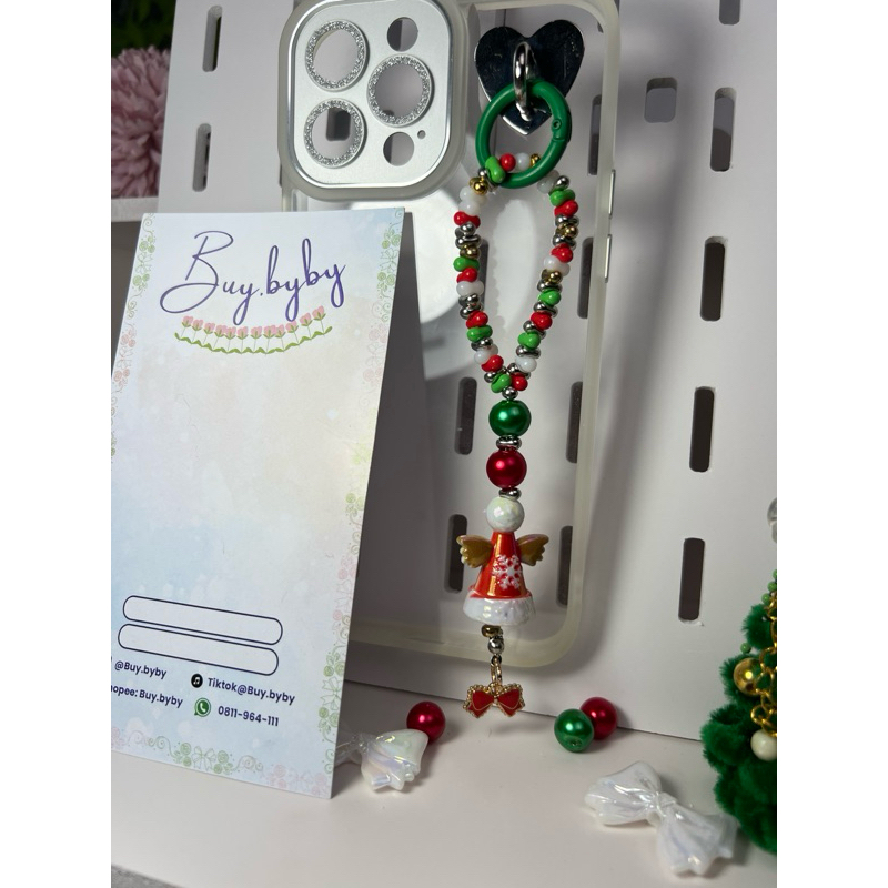 Buy.byby - Gantungan Hp Tema Natal| Gantungan kunci Tema Natal | Bag Charm Tema Natal | Phone strap 