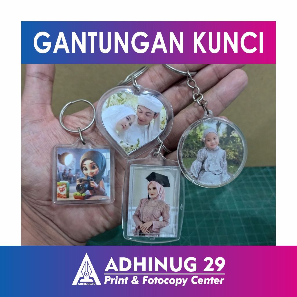 GANCI AKRILIK INSERT PAPER │ GANTUNGAN KUNCI CUSTOM FOTO │ GANCI AKRILIK CUSTOM FOTO