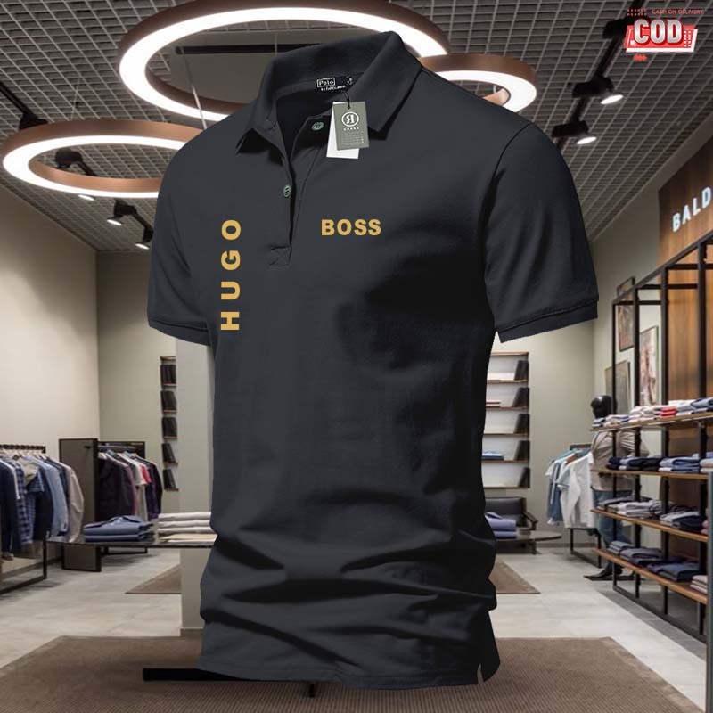 Kaos Polo Pria Kerah / Polo shirt Pria OP030 text Kiri kanan Gold / Kaos Kerah Seragam