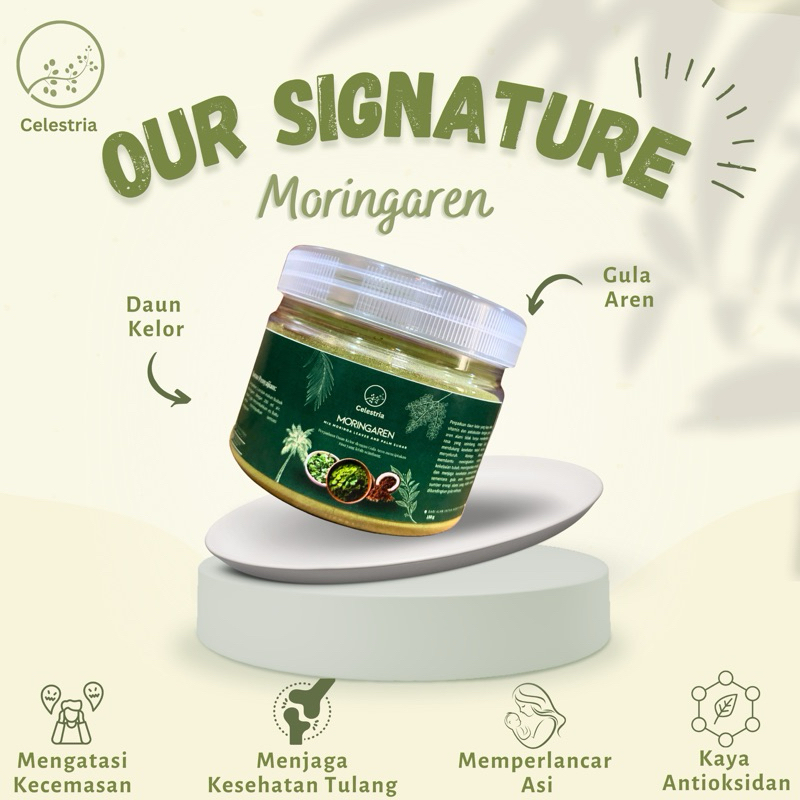 

Bubuk Daun Kelor Gula Aren Celestria Indonesia