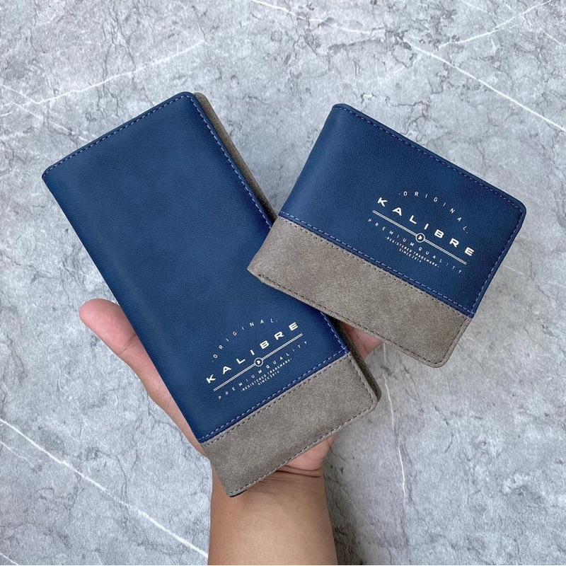 Dompet Pria Cowok Dompet Lipat Pria Cowok Kalibre Kanvas Panjang Pendek Kulit Buaya Hitam Coklat D