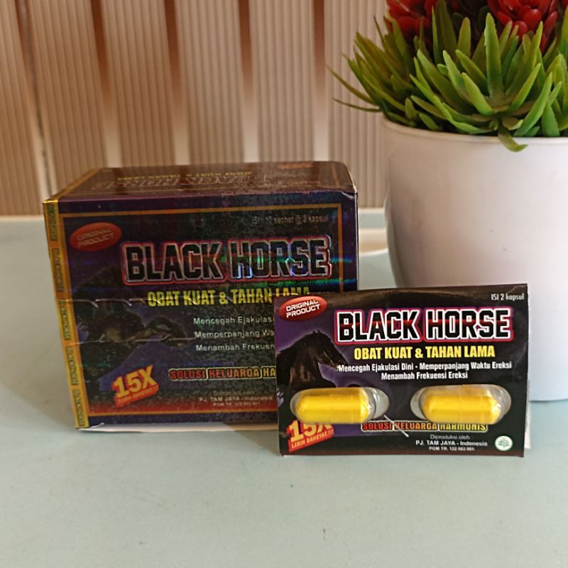 OBAT KUAT OBAT TAHAN LAMA BLACK HORSE VITALITAS PRIA DEWASA (1 BLISTER) NUTRISI PLUS PRIA 21+++ OBAT