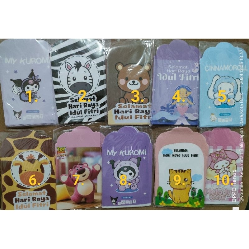 

Amplop Lebaran Sanrio glossy