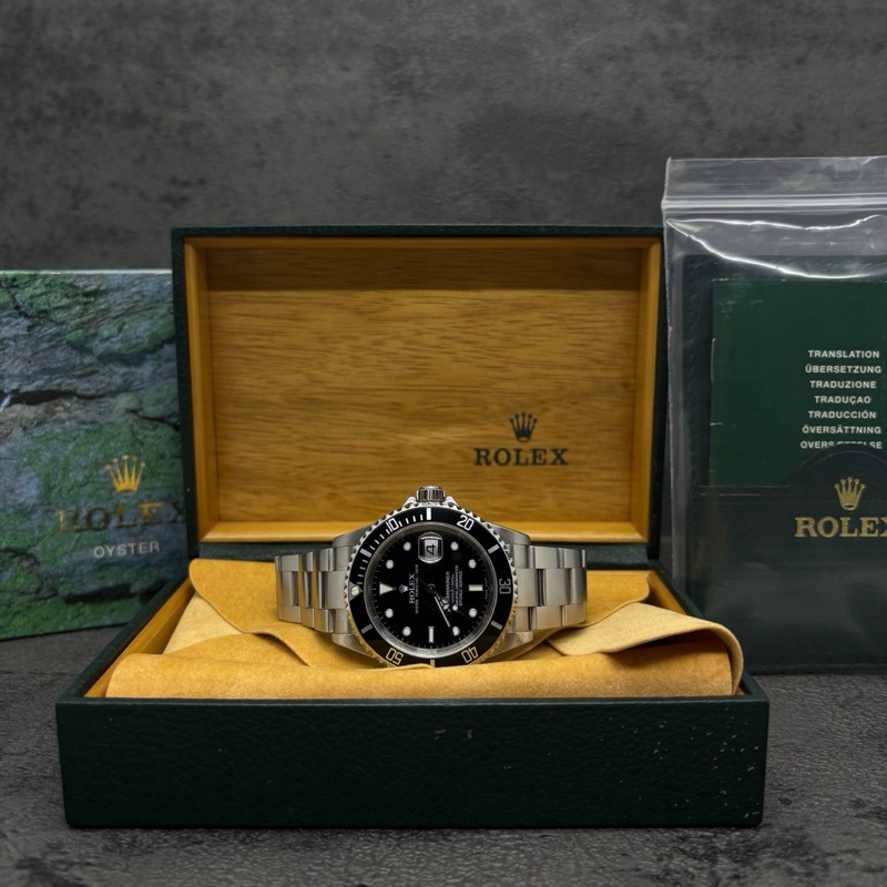 Jam Tangan Rolex Submariner Date Black 16610 Oyster Watch Original Fullset