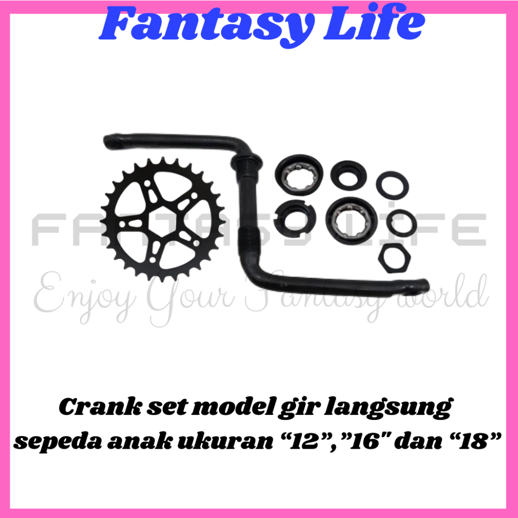 Fantasy Crank set Crank Gir Langsung Sepeda Ukuran 16 12 16 18 sepeda anak