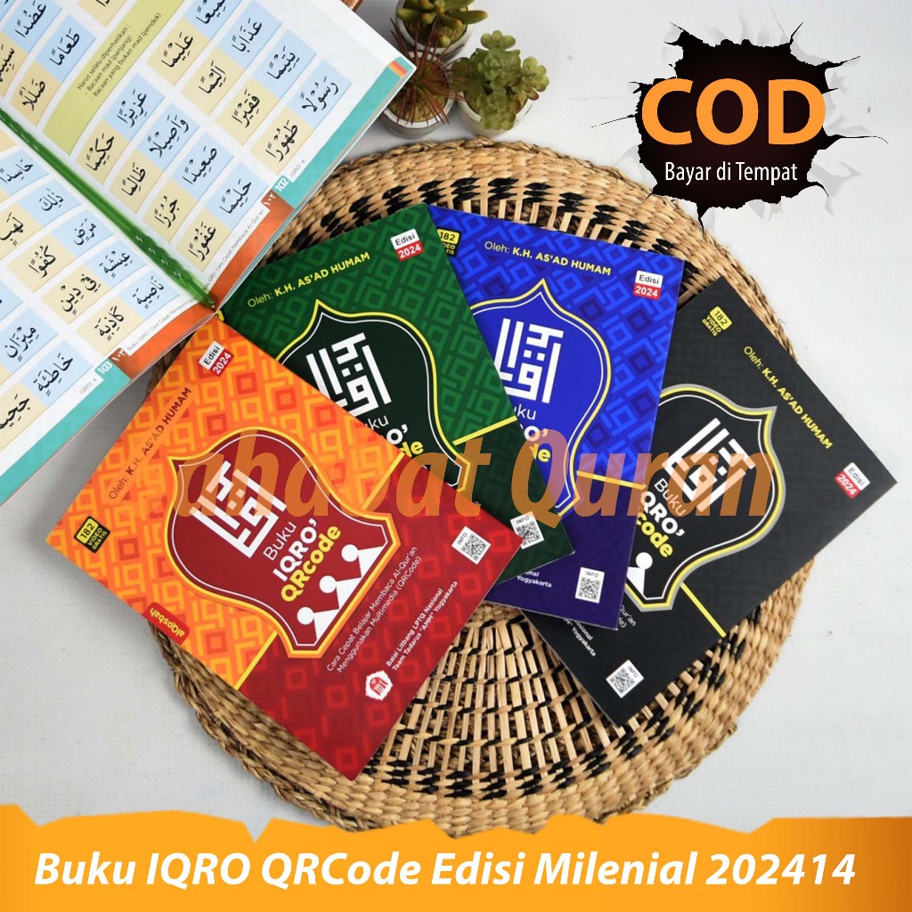 Buku IQRO Edisi Milenial QRCode Sesuai Bacaan Cara Cepat Belajar Membaca AlQuran KH AS'AD HUMAM