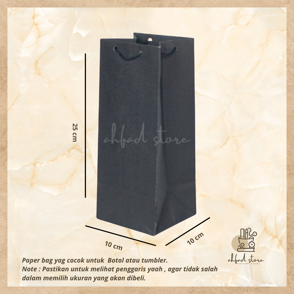 Paper Bag Craft Botol/ Paper Bag 25x10x10 / Paper Bag Botol Polos /Paper Bag Botol