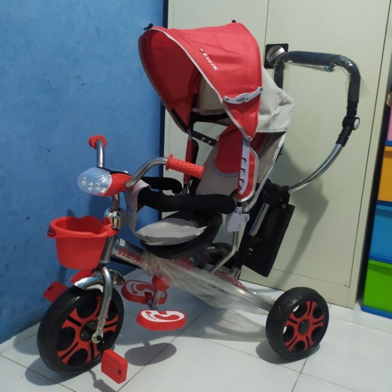 SEPEDA ANAK RODA TIGA TRICYCLE STROLLER PMB IORA T11 LAMPU MUSIK/SEPEDA IORA/SEPEDA IORA RODA 3SEPED