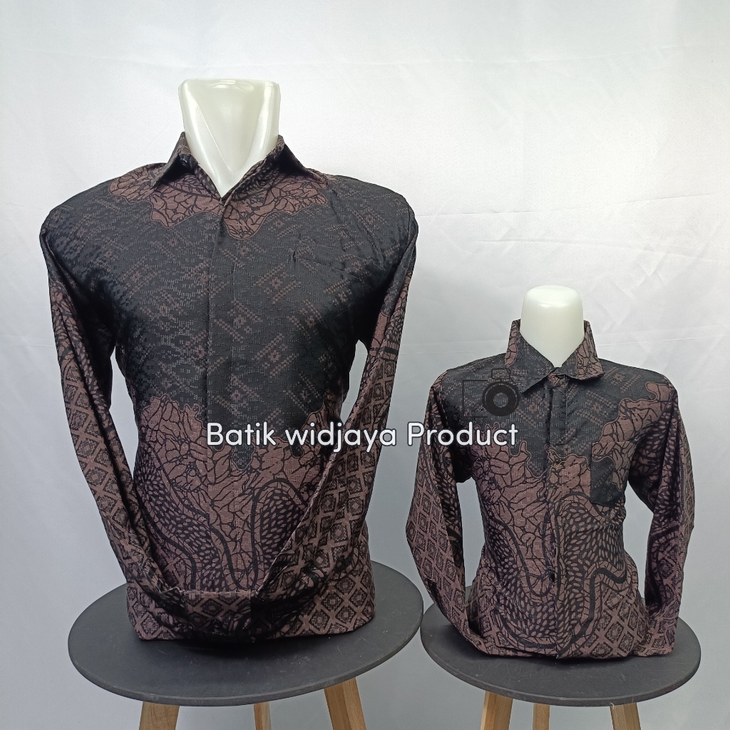 batik doby laseman coklat milo  couple ayah anak / batik doby couple ayah anak doby laseman premium 