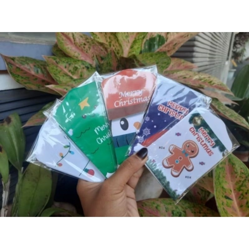 

10 pack (100 pcs) amplop natal estetik merry christmas