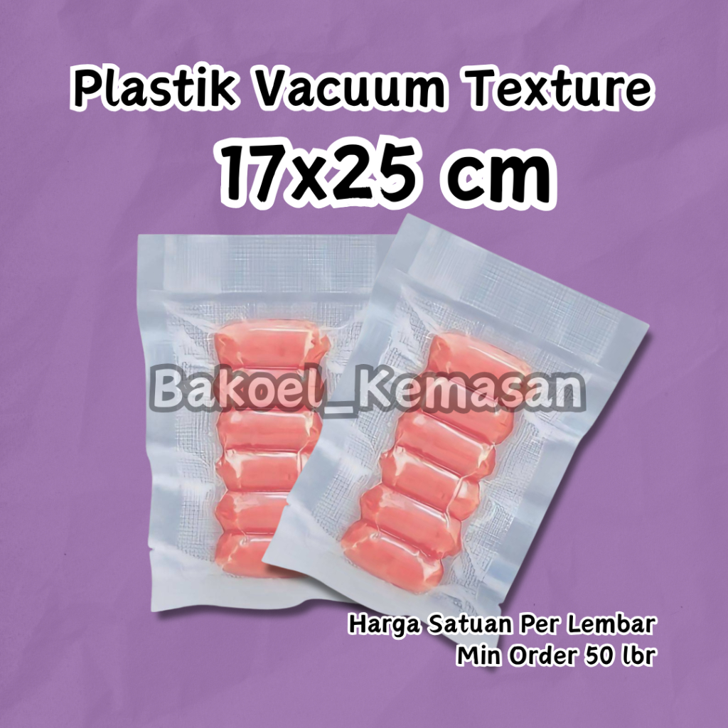 Plastik Vacuum 17x25 cm / Vacum / Vakum EMBOSSED EMBOSS