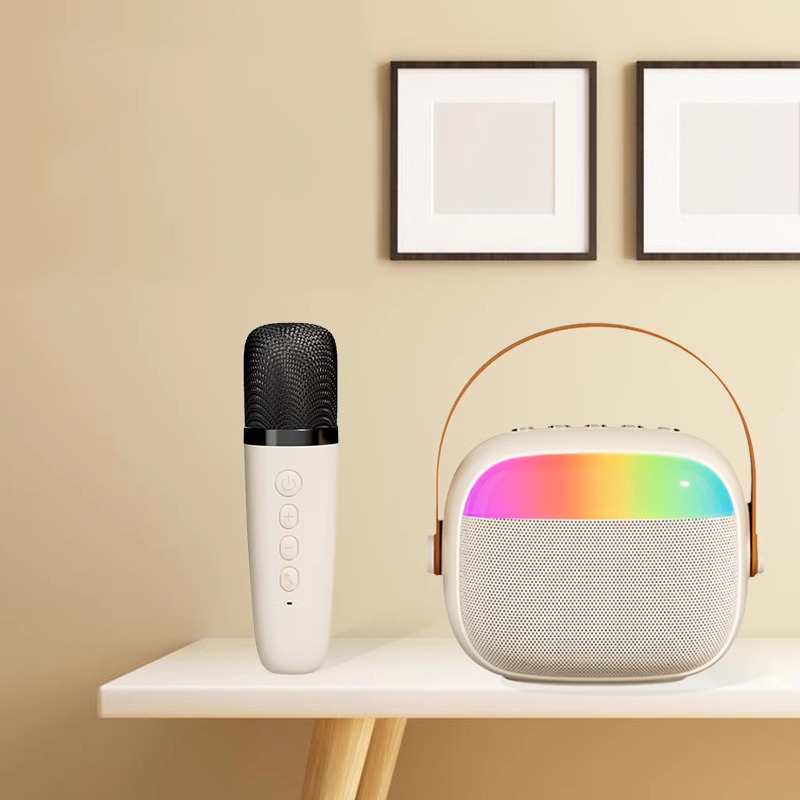 RJ1 [COD]Speaker Bluetooth Karaoke 2 Set Mic Mini Speaker Karaoke Portable Karaoke Bluetooth Speaker