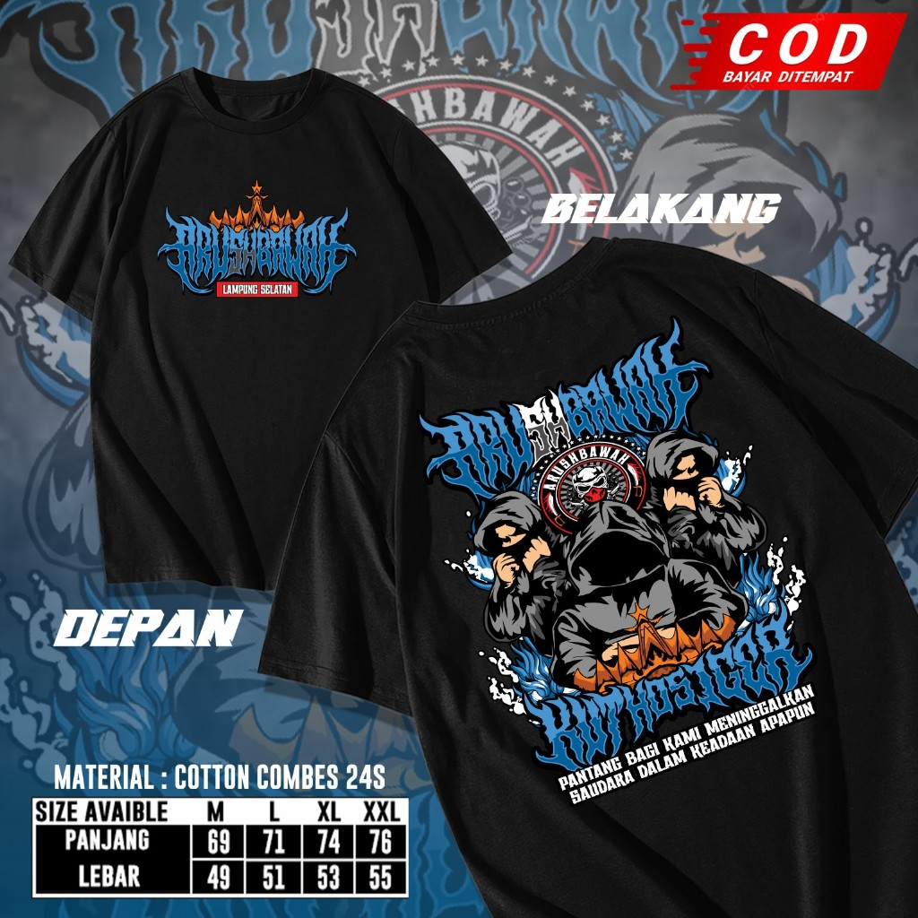 KAOS ARUSH BAWAH LAMPUNG SELATAN BAJU LAMPUNG TSHIRT DISTRO ORIGINAL SABLON DTF