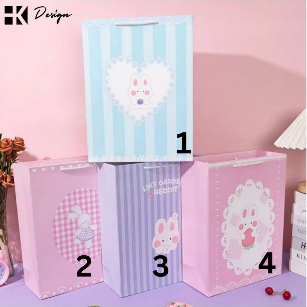 

[2101 12 PCS] PAPERBAG MOTIF UKURAN 38X29X12.5 TAS KADO ULANG TAHUN GOODIE BAG MOTIF