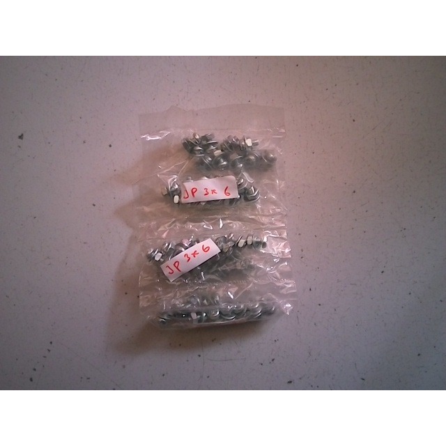 Baut JP 3x6mm Isi 10 Set Baut Mur Ring Plat Baut Kepala Oval Obeng Plus