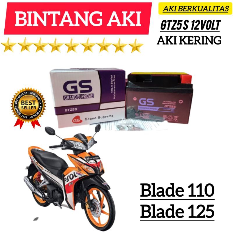 Aki Motor Blade 110 Aki Motor Blade 125 Aki motor GS Grand Supreme Aki kering Accu kering GTZ5S 12 v