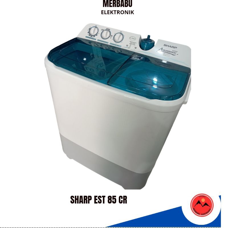 MESIN CUCI SHARP 2 TABUNG AQUAMAGIC 8kg/EST 85 CR