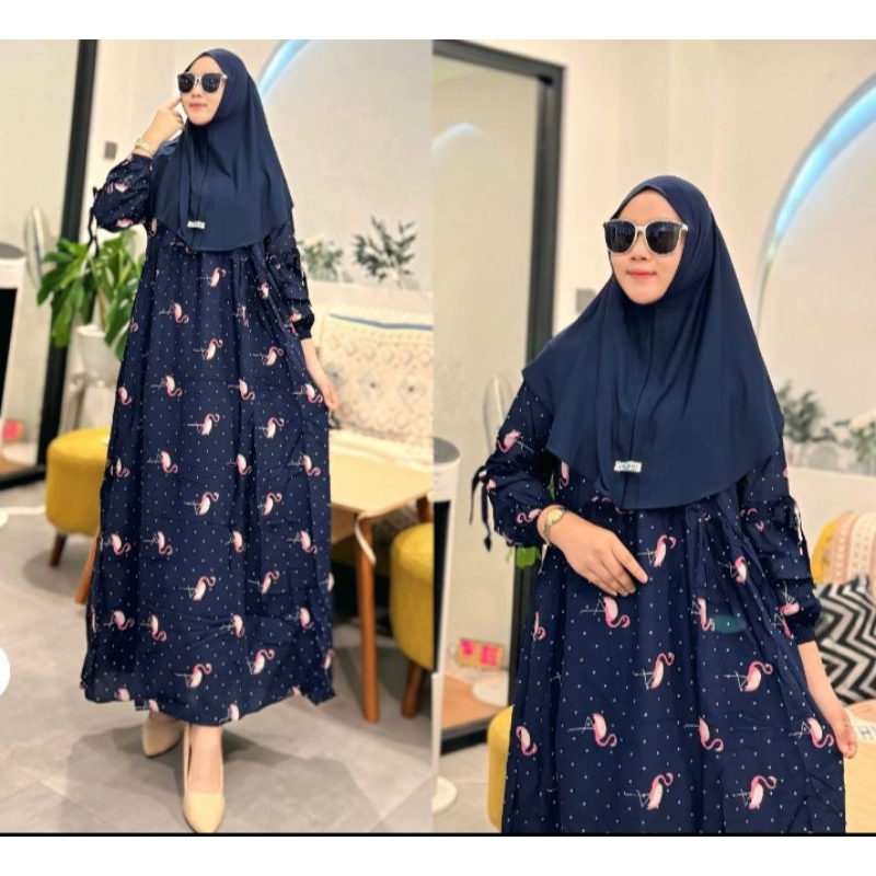 GAMIS TWILL MOTIF ANGSA NAVY LD115CM