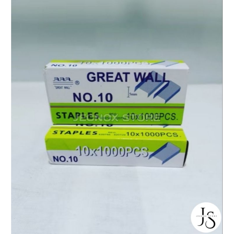 

GREAT WALL ISI STAPLES NO 10 PER BOX