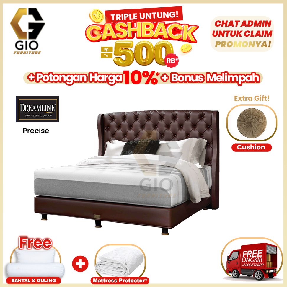 Dreamline Set Kasur Spring Bed Precise (Fullset)