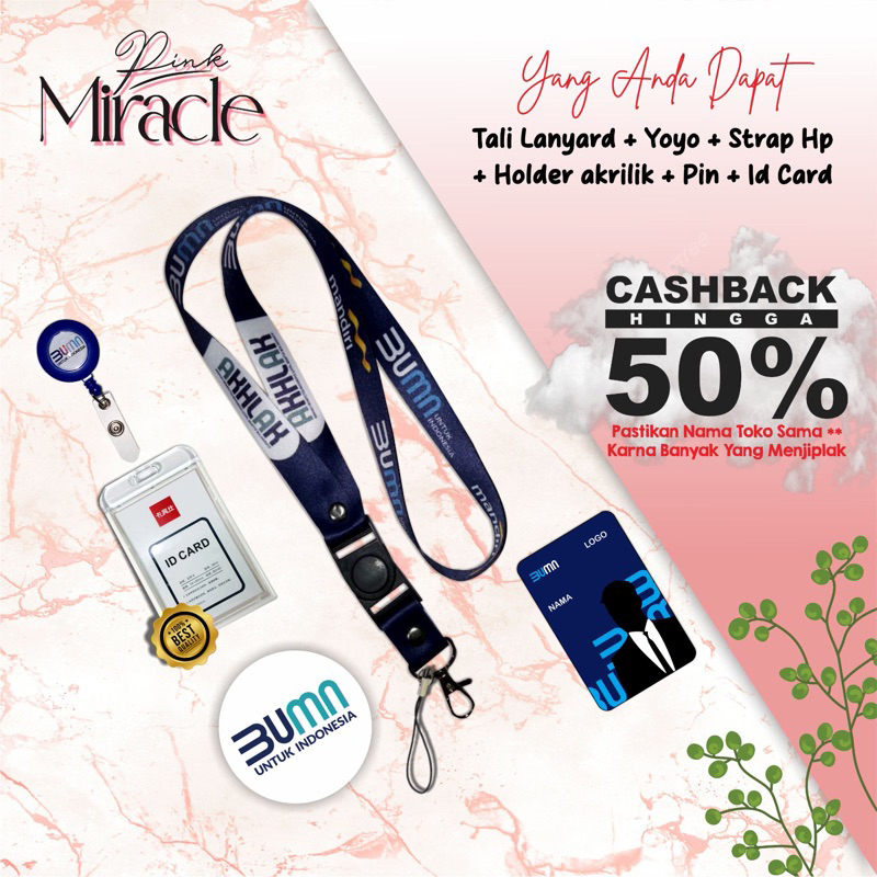 

Tali Lanyard MANDIRI AKHLAK BUMN / Tali Idcard MANDIRI AKHLAK BUMN [Ready stock] Termurah
