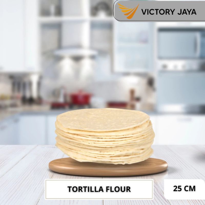 

TORTILLA KULIT KEBAB FROZEN SEDANG 25CM PREMIUM SEHAT BEBAS PENGAWET Tortila flour / kulit kebab 25cm